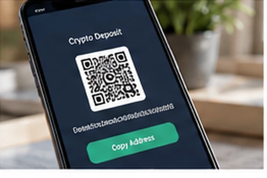 A mobile wallet deposit interface representing cryptocurrency transfers