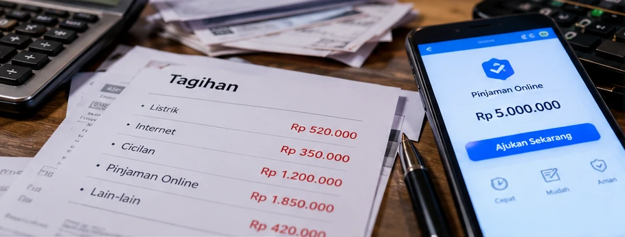 Indonesian household bills and a mobile digital loan application