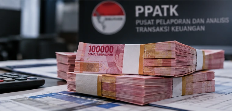 Indonesian rupiah banknotes illustrating suspicious gambling-linked financial flows