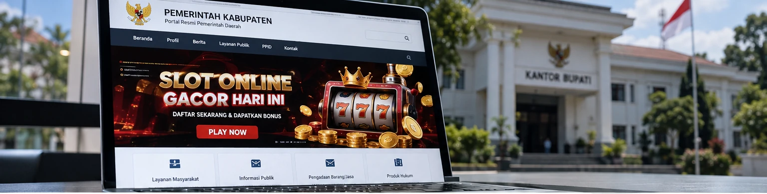 A government website used to promote unauthorized online gambling content.