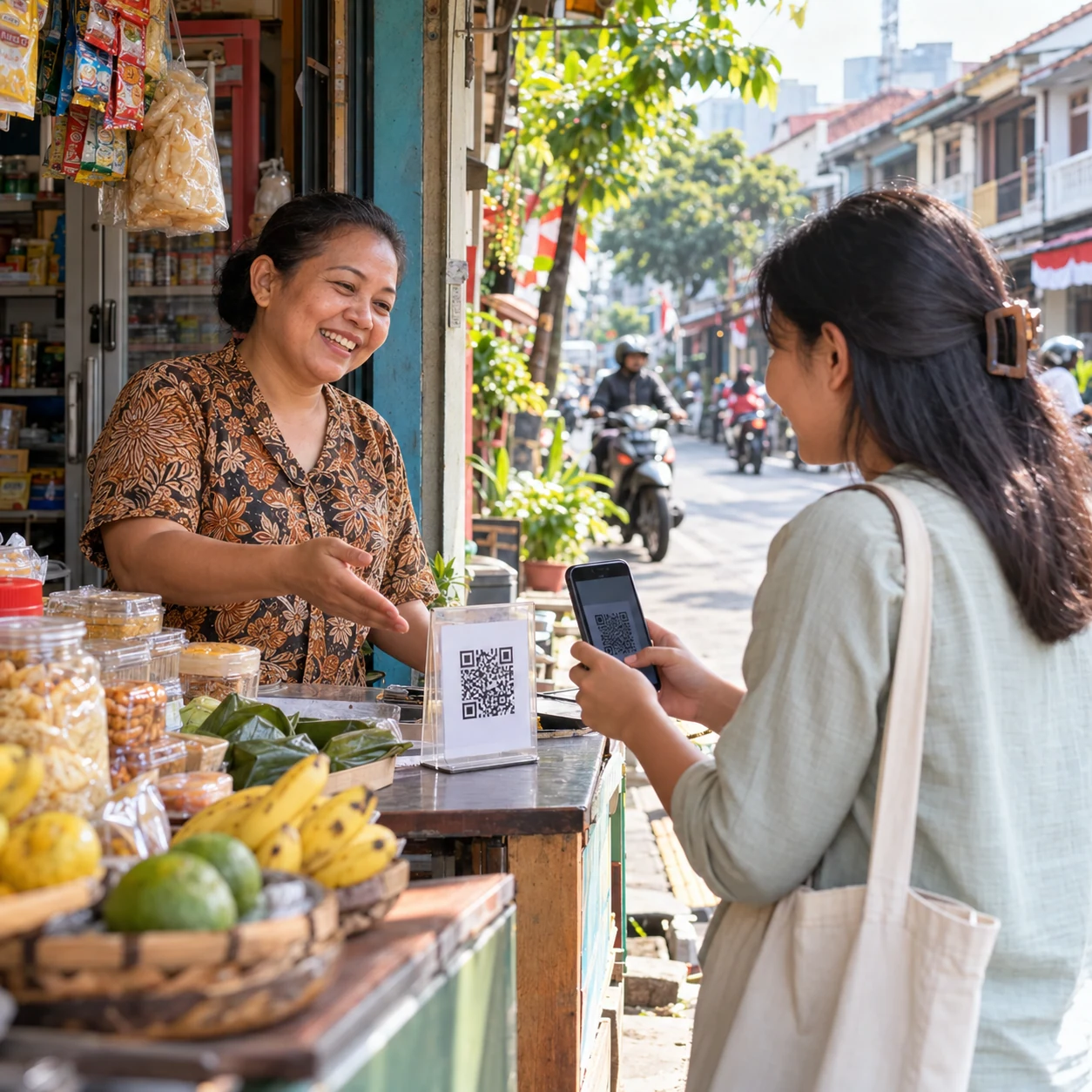 Indonesian analyst reviewing digital payment patterns