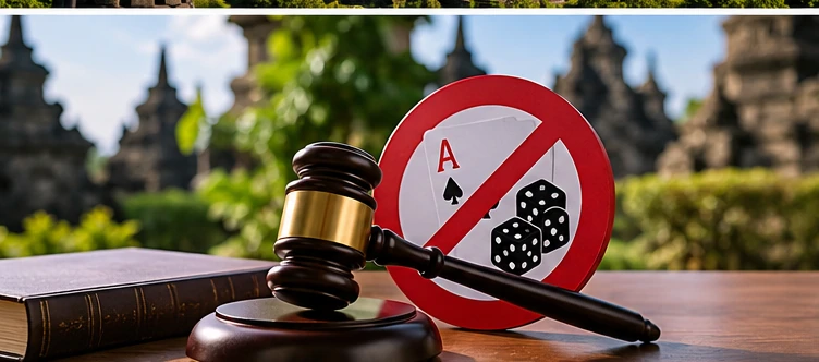 Indonesian gambling prohibition and enforcement.
