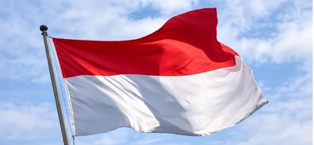 Indonesian national flag in daylight