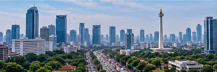 Jakarta skyline and the Indonesian banking environment