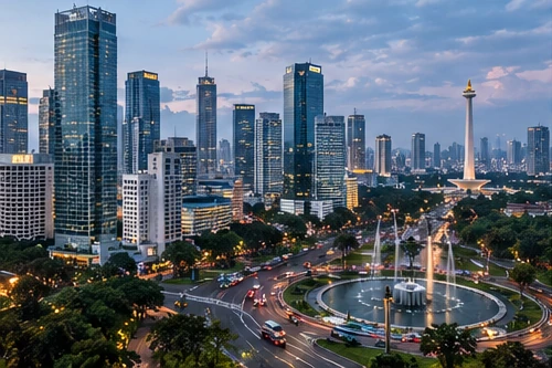 Jakarta skyline, representing Indonesia’s economic exposure to cross-border activity.