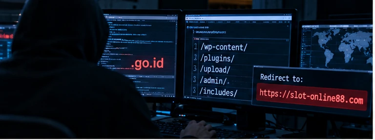 Technical compromise can enable unauthorized pages, cloaking and redirects.