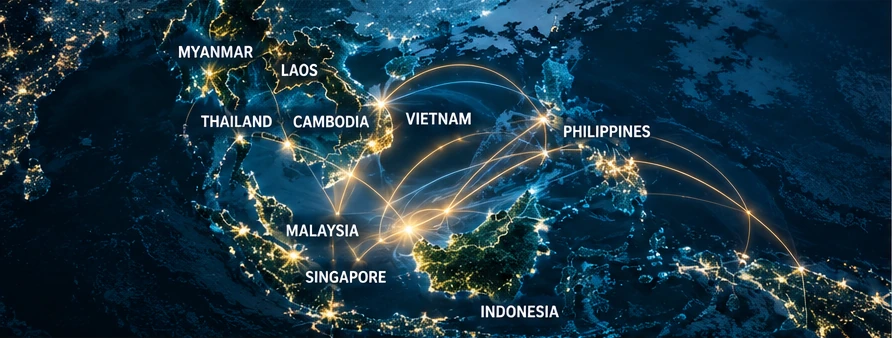 Regional connections across Southeast Asian gambling markets